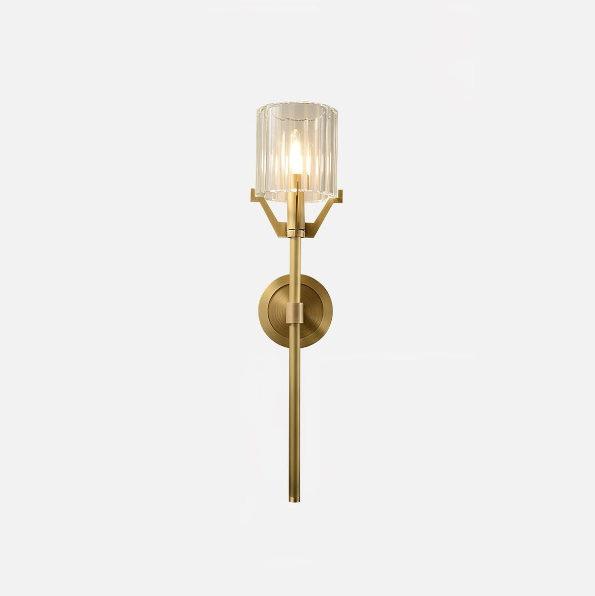 Lostor luxe wandlamp met afwerking en transparante kap