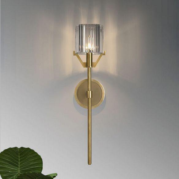 Lostor luxe wandlamp met afwerking en transparante kap