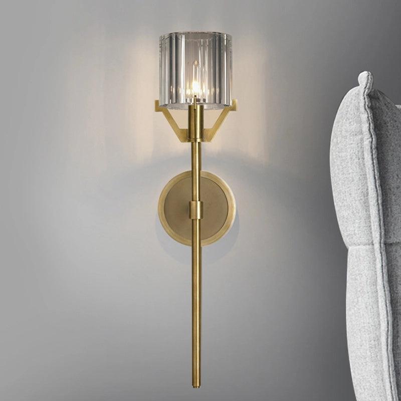Lostor luxe wandlamp met afwerking en transparante kap