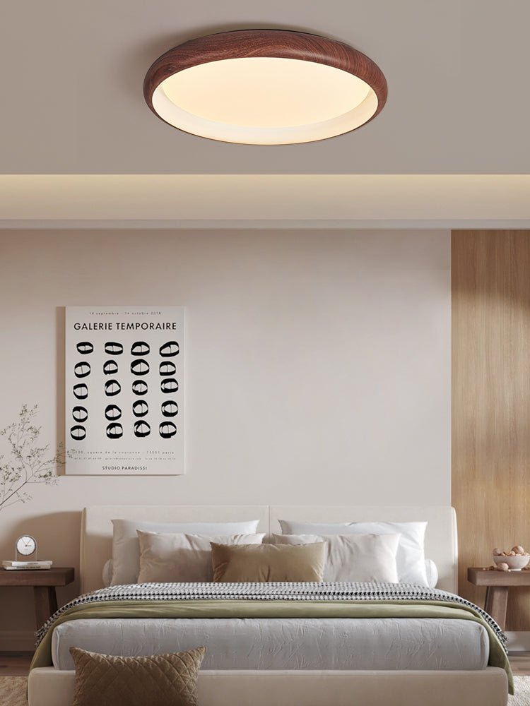 Zesolis Moderne minimalistische plafondlamp van walnoot