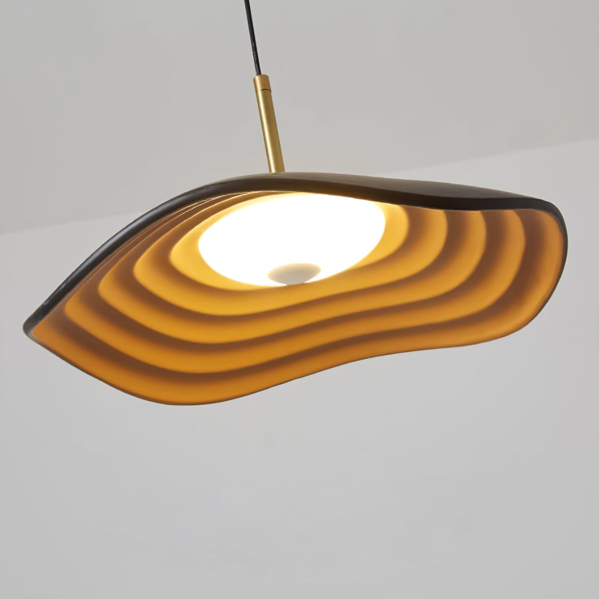 Mariva Moderne hanglamp met golfvorm en accent goudkleurig