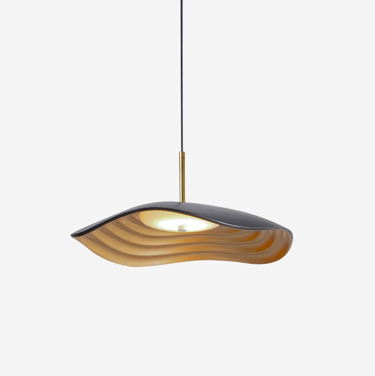 Mariva Moderne hanglamp met golfvorm en accent goudkleurig