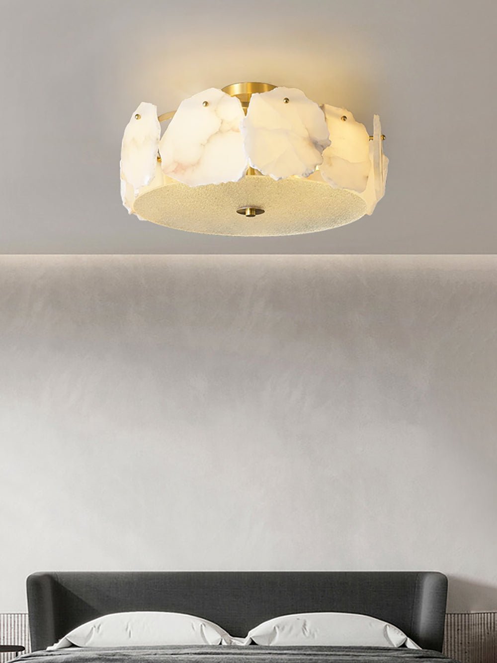 Peld albast vlakke plafondlamp