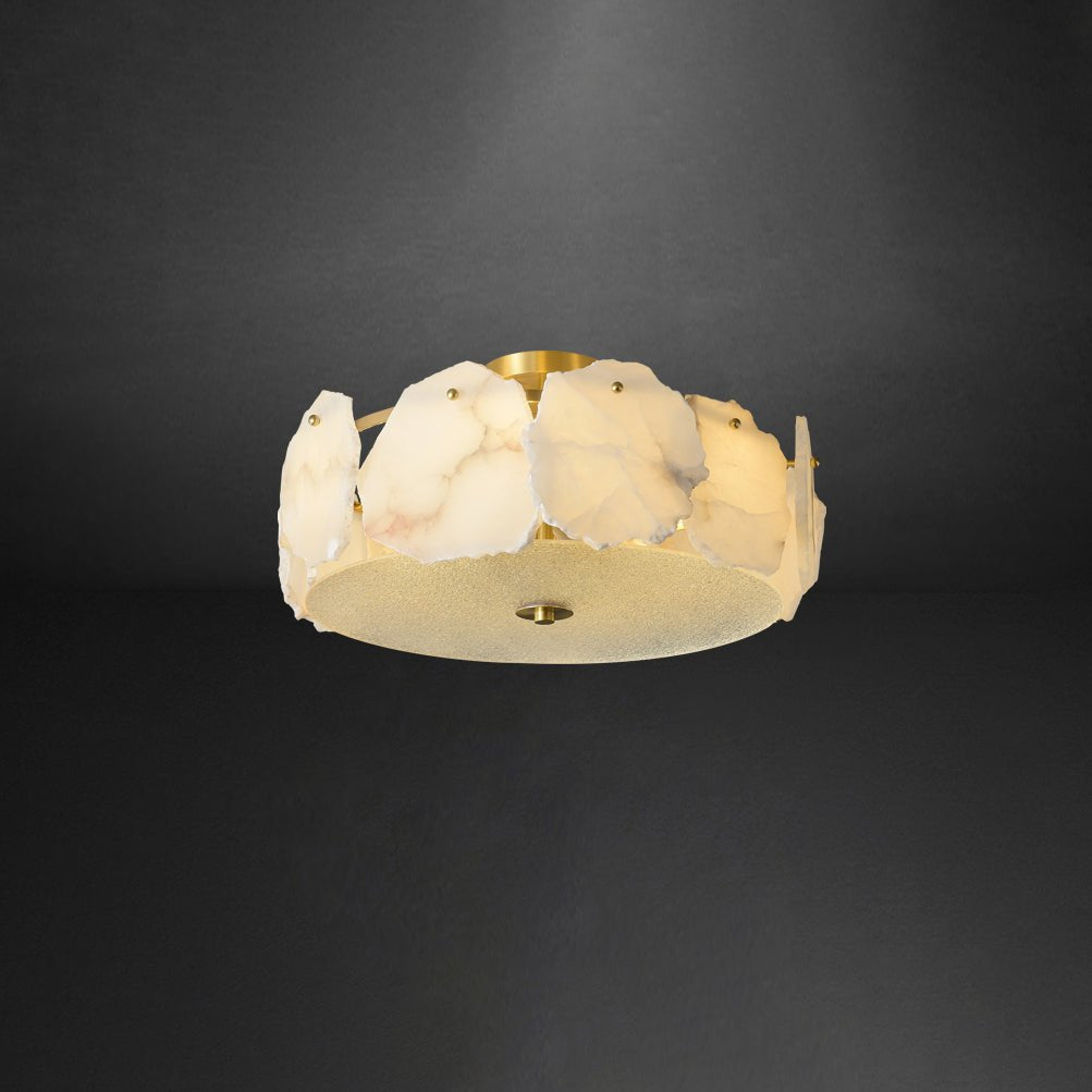 Peld albast vlakke plafondlamp
