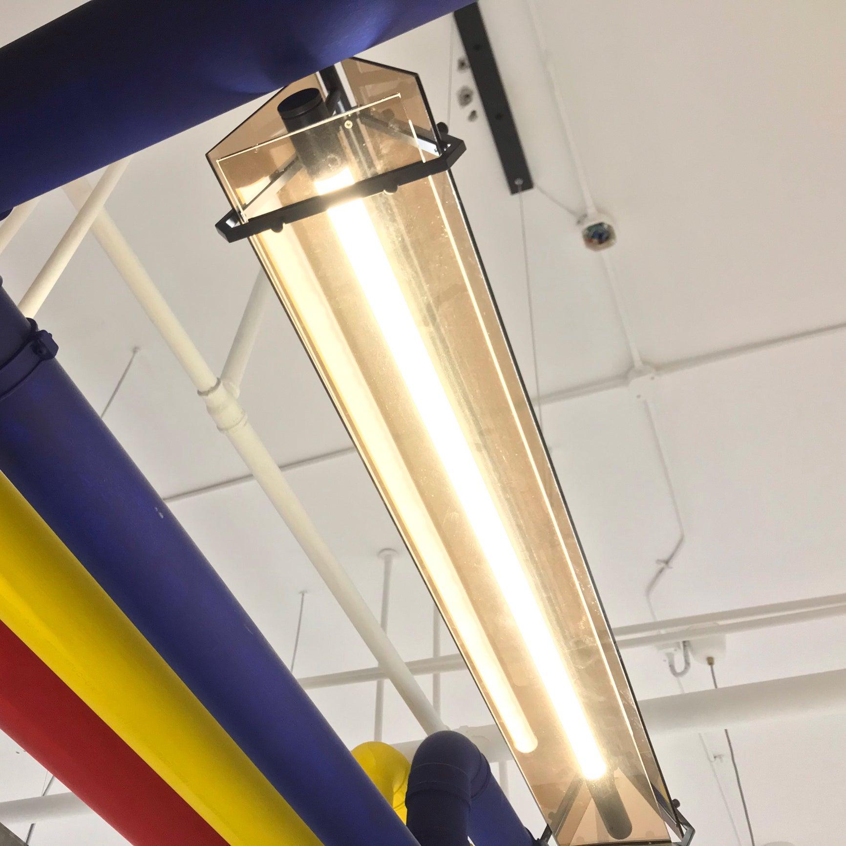 Edge Industriële Driehoek Hanglampen Goud Metaal/Glas