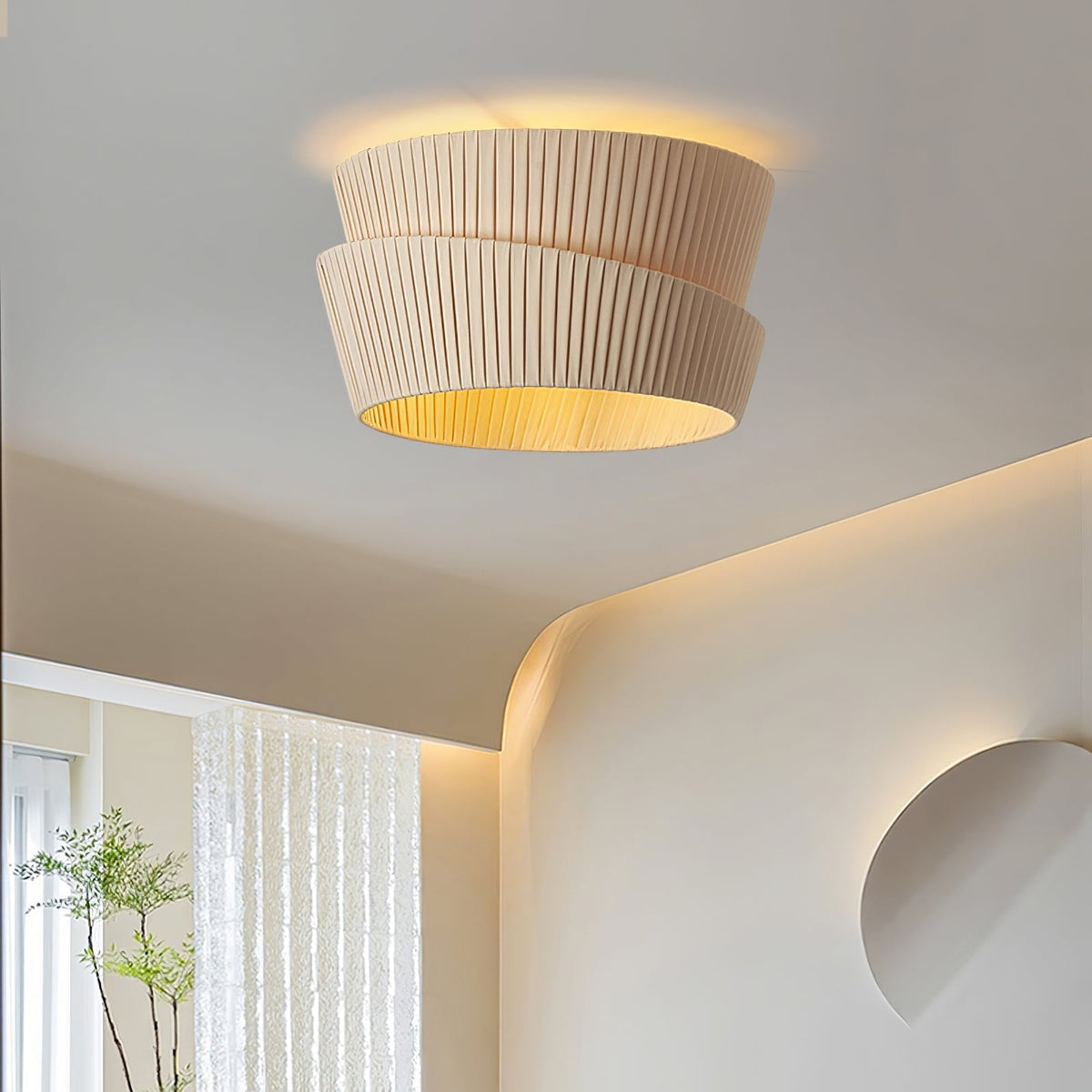 Xlenis Natuurlijke Unieke Twist Stof plafondlamp