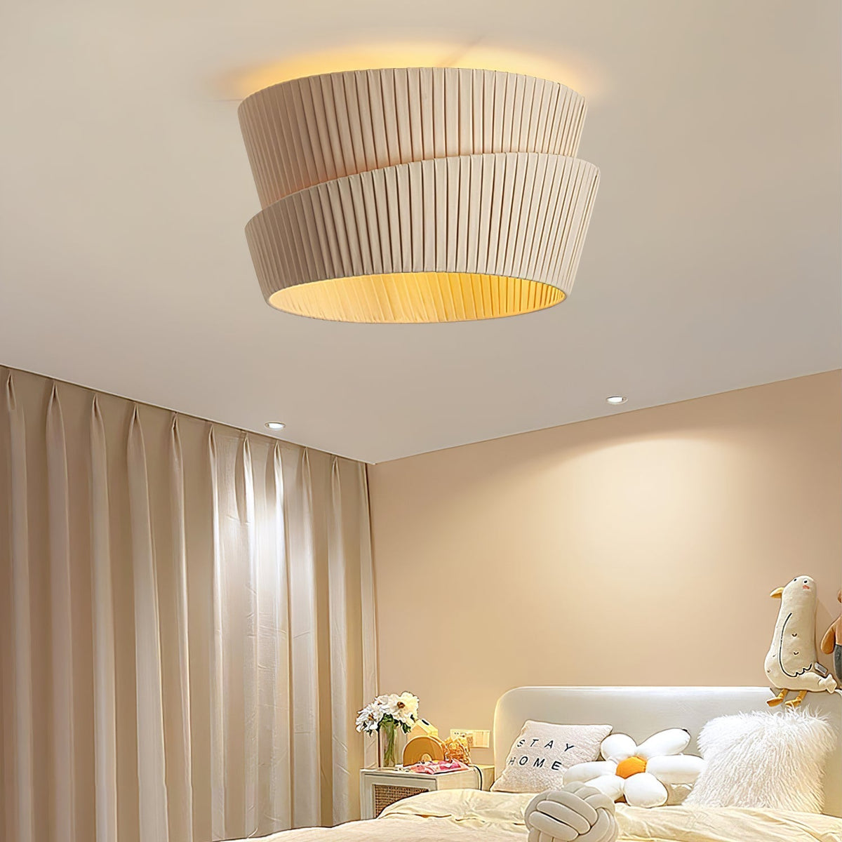 Xlenis Natuurlijke Unieke Twist Stof plafondlamp