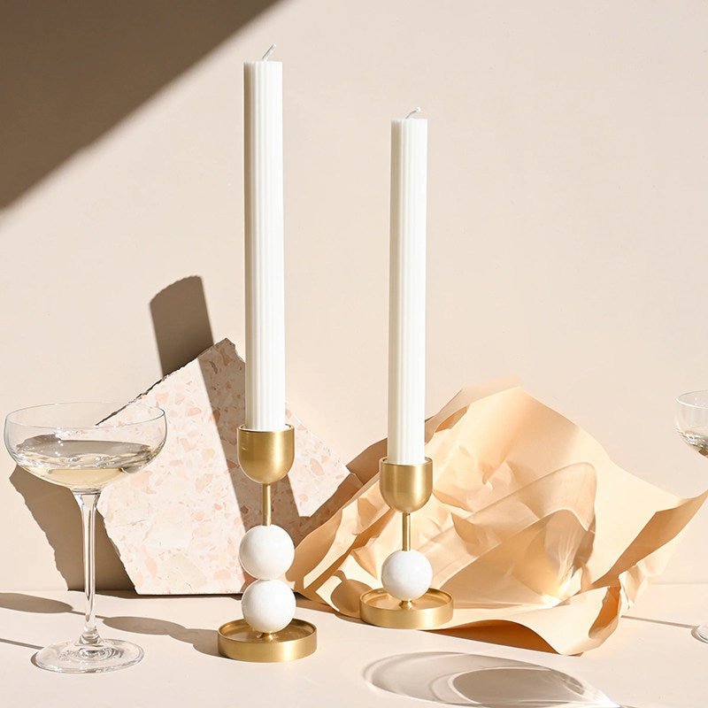 Fuldo Verdant Sphere Candle Holder Geborsteld messing Accent Mid-century Interieur