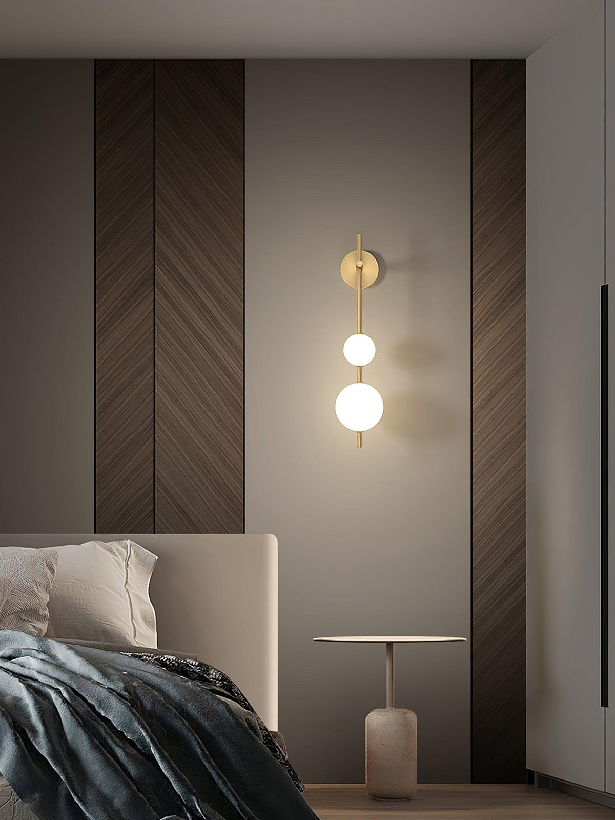Ilraeia wandlamp met verticale bollen