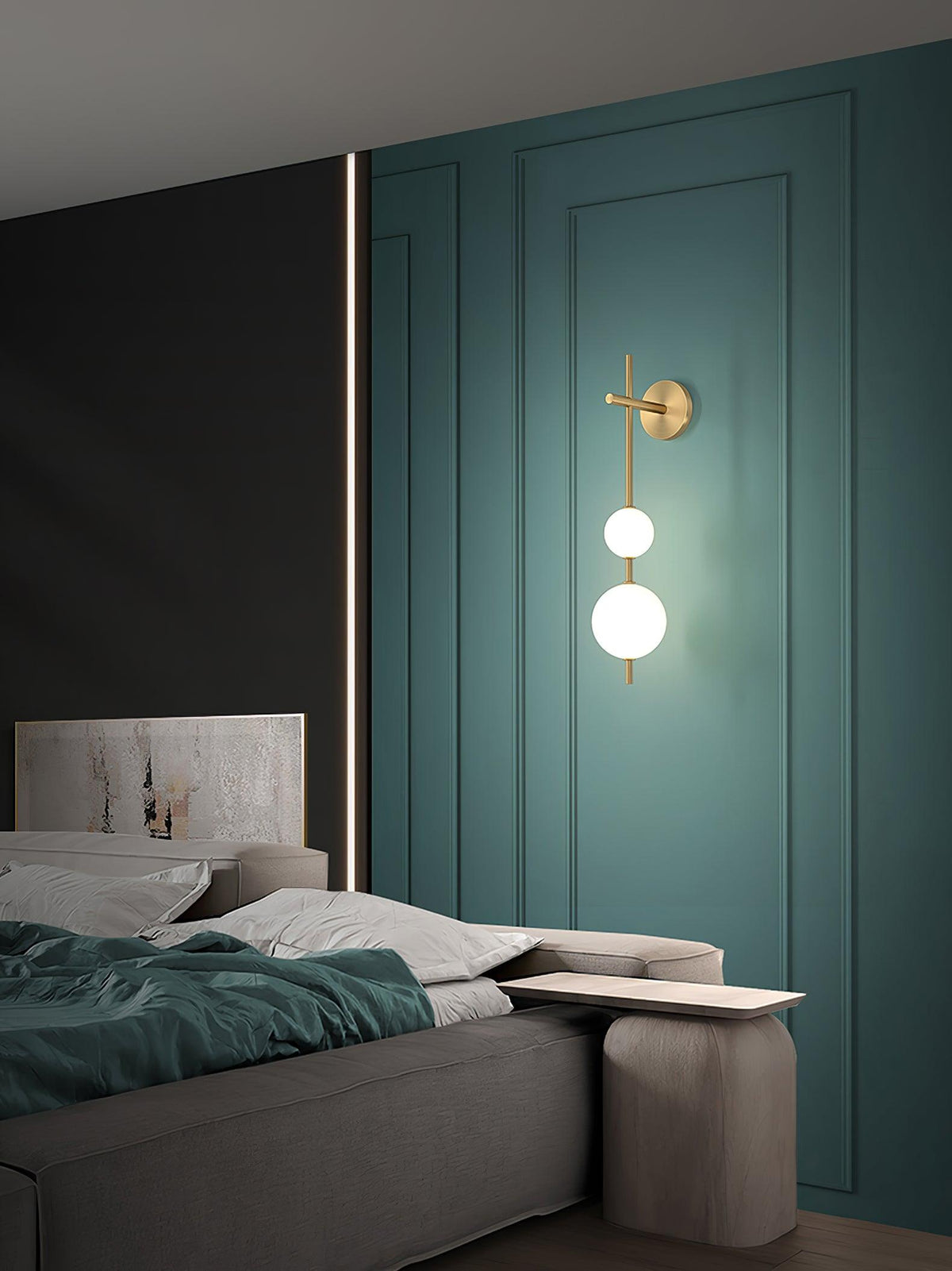 Ilraeia wandlamp met verticale bollen