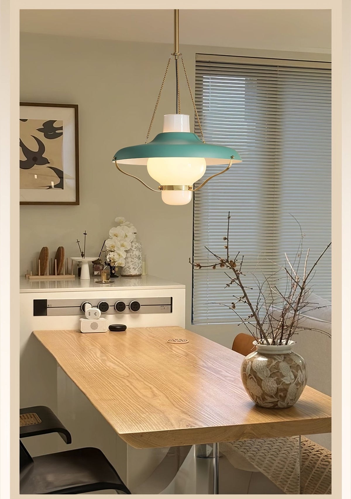 Olaeon Mid-Century glas hanglamp
