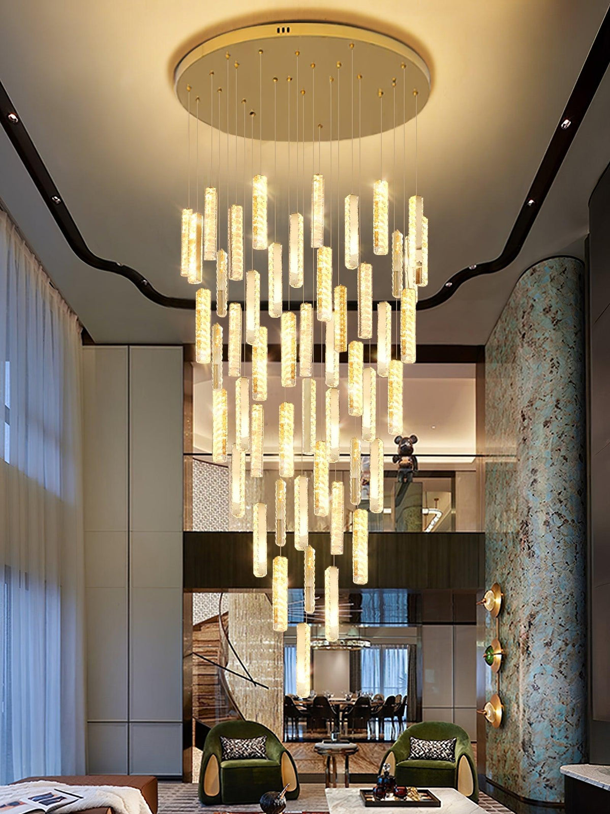 Sorenaria Kroonluchter Villa Forci hanglamp Zilver Modern