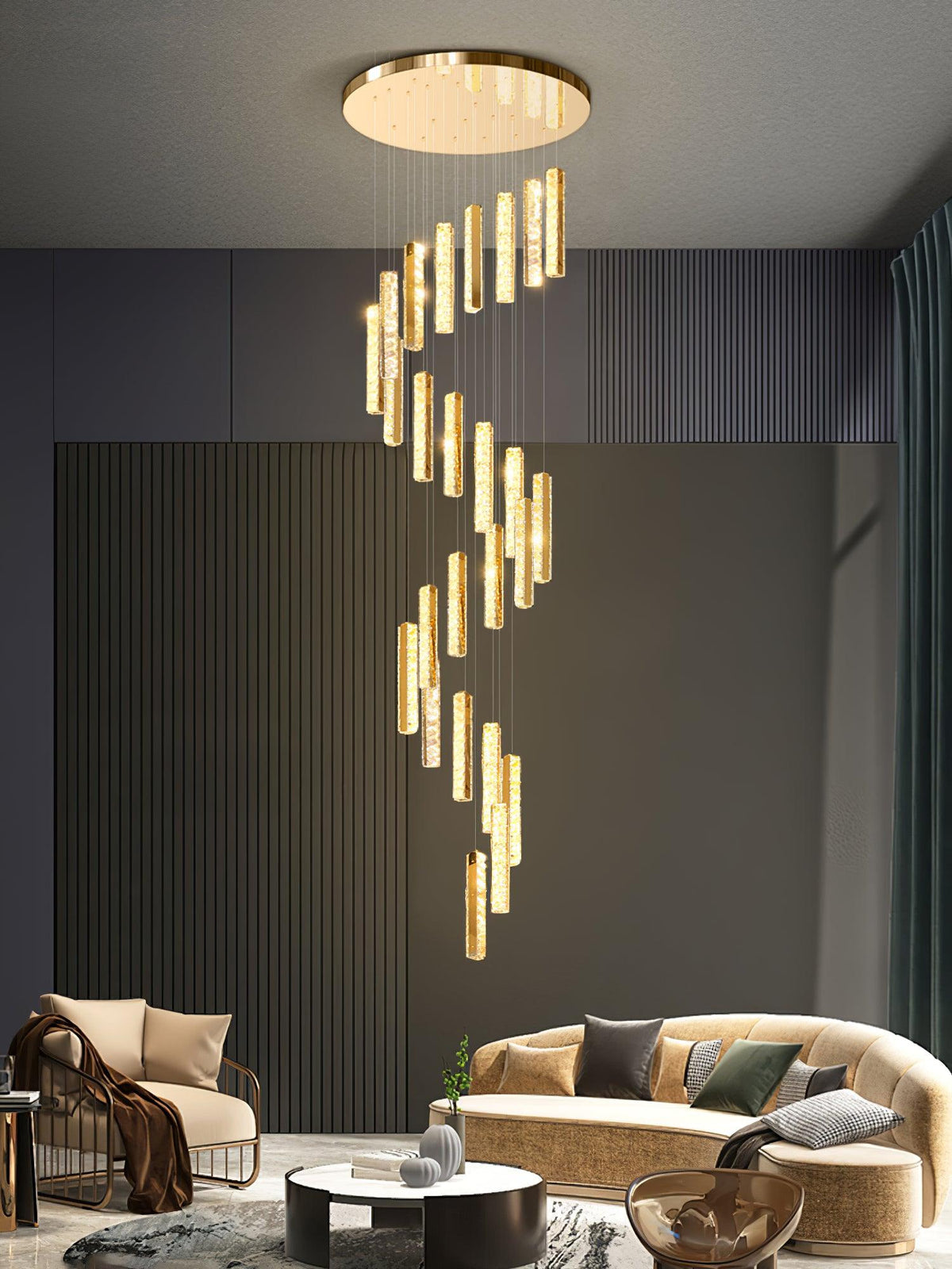 Sorenaria Kroonluchter Villa Forci hanglamp Zilver Modern