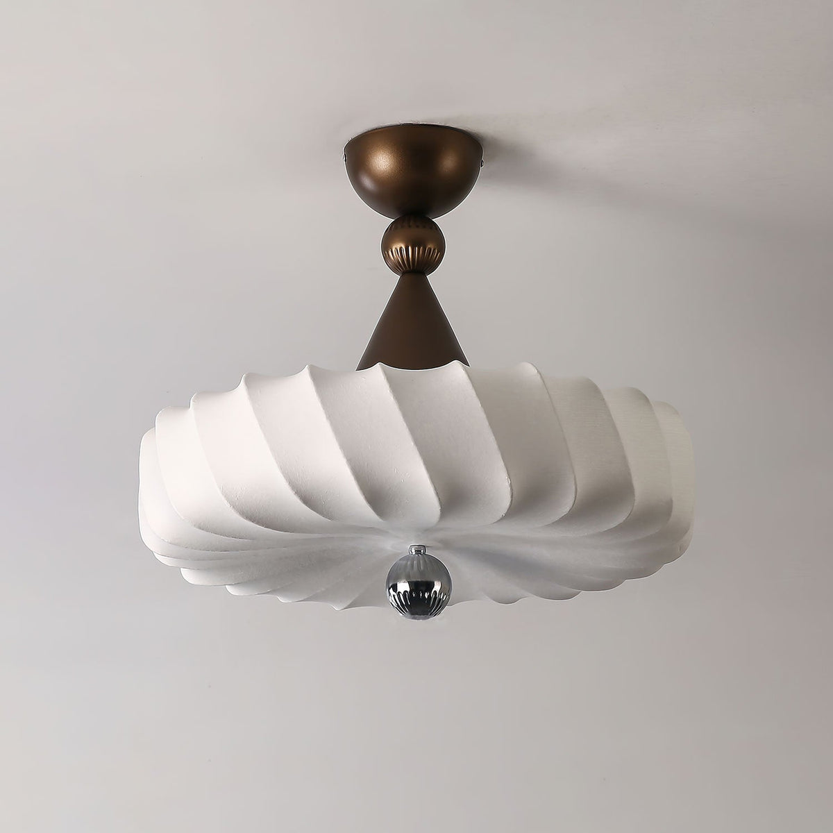 Zelore Swirl stof brons hanglamp