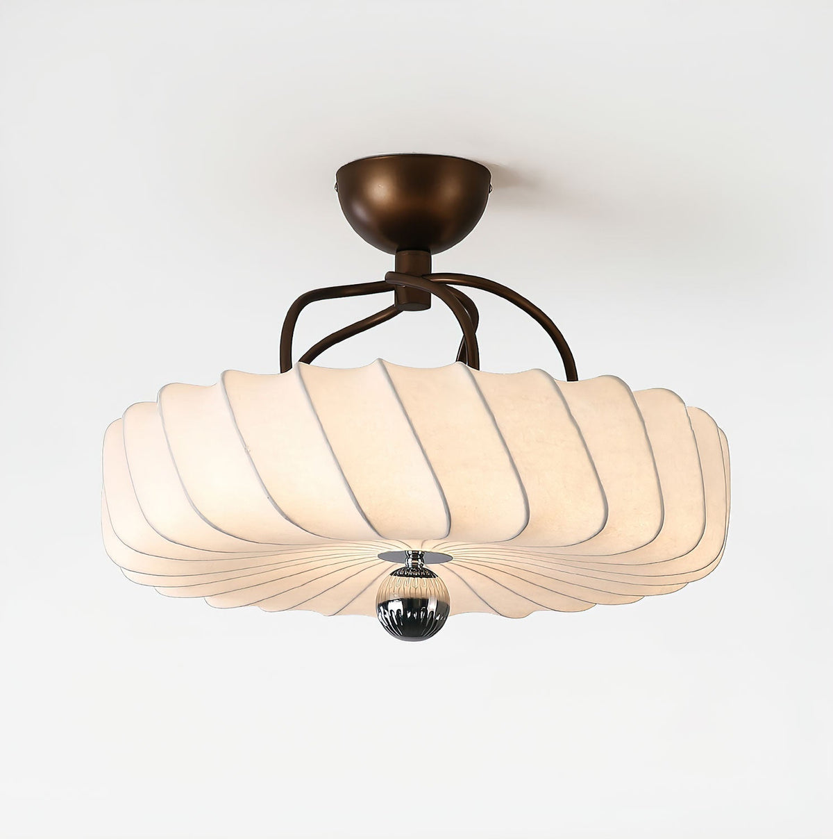 Zelore Swirl stof brons hanglamp