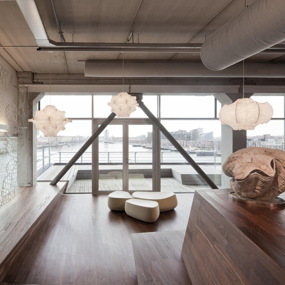 Lotus Minimalistische hanglamp van zijde