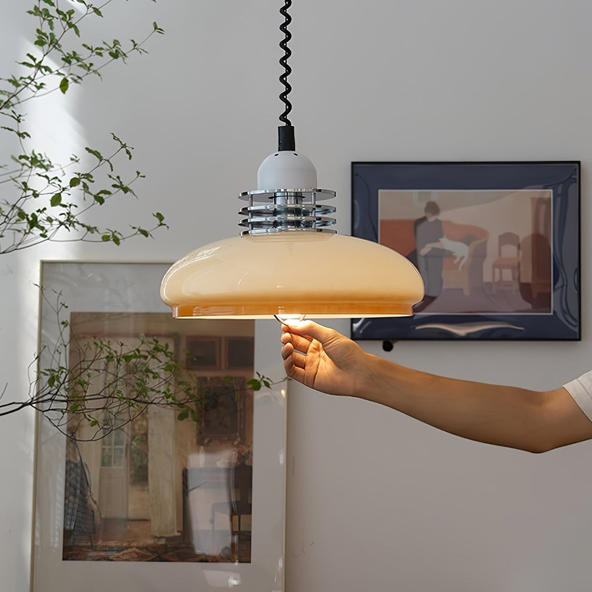 Ulaearae Noordse kunst klassieke glas hanglamp