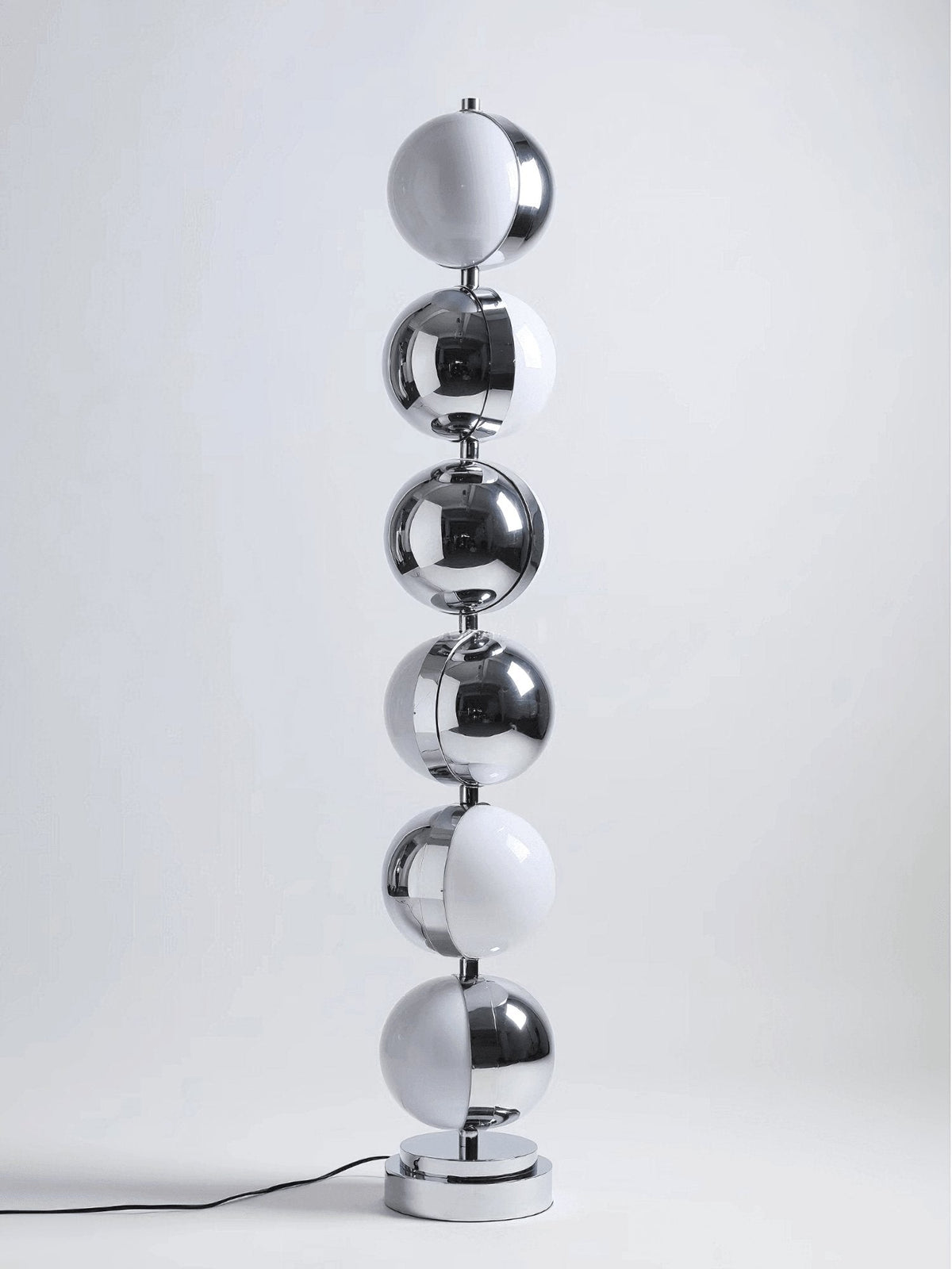 Boen moderne vloerlamp in chrome