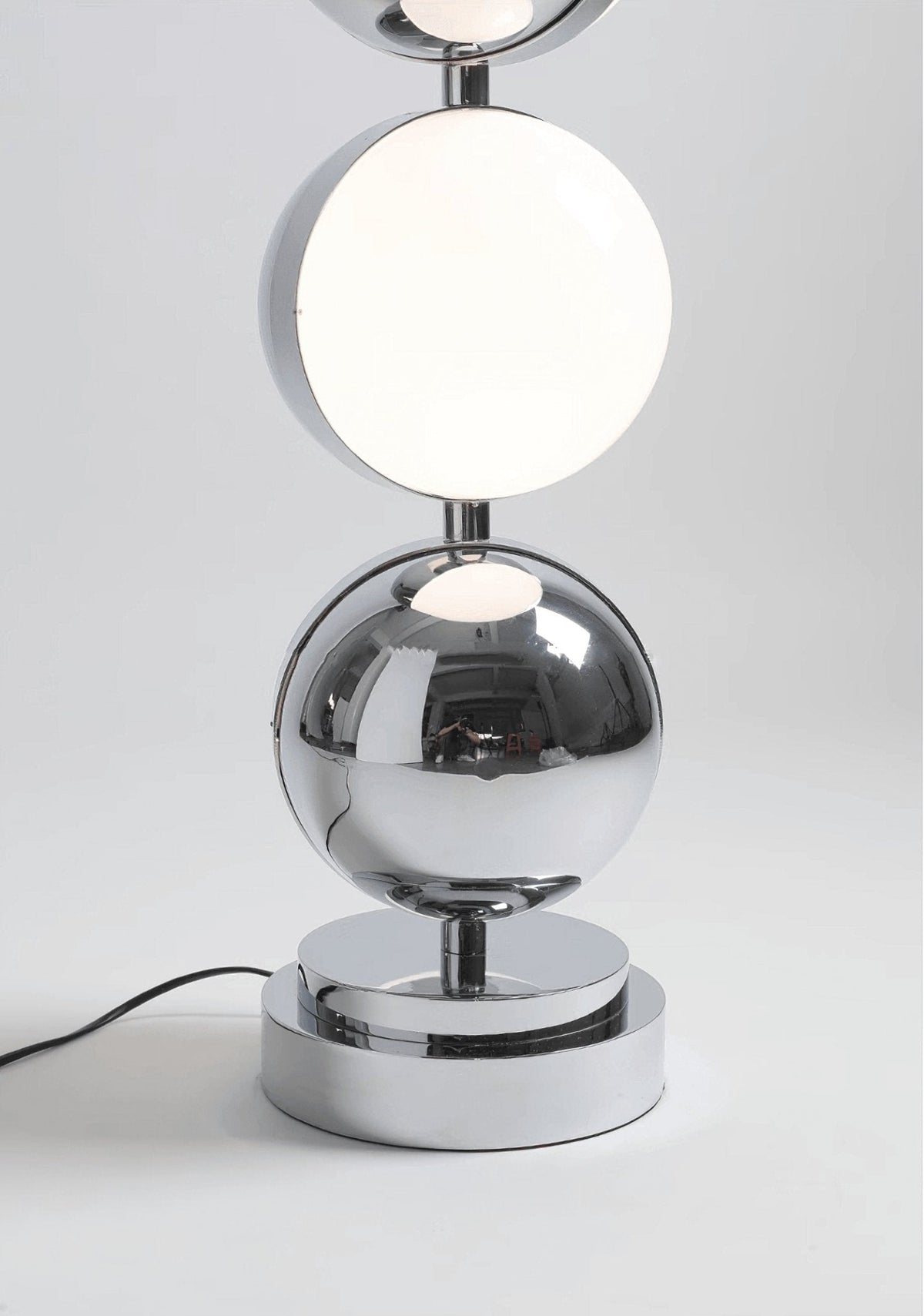 Boen moderne vloerlamp in chrome