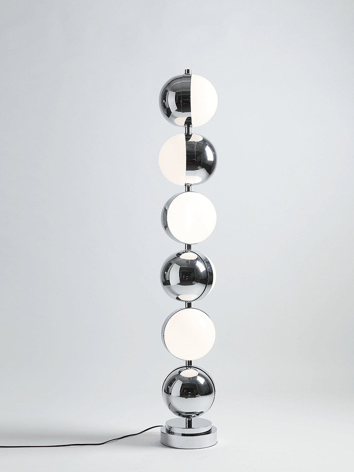 Boen moderne vloerlamp in chrome