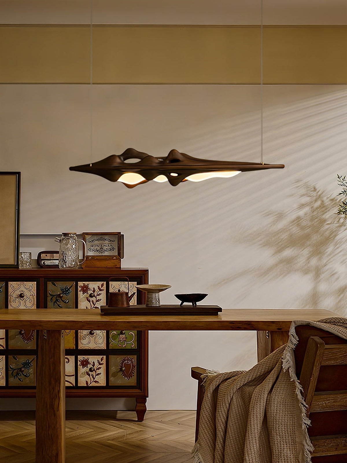 Ulsorira Topografische Houten hanglamp