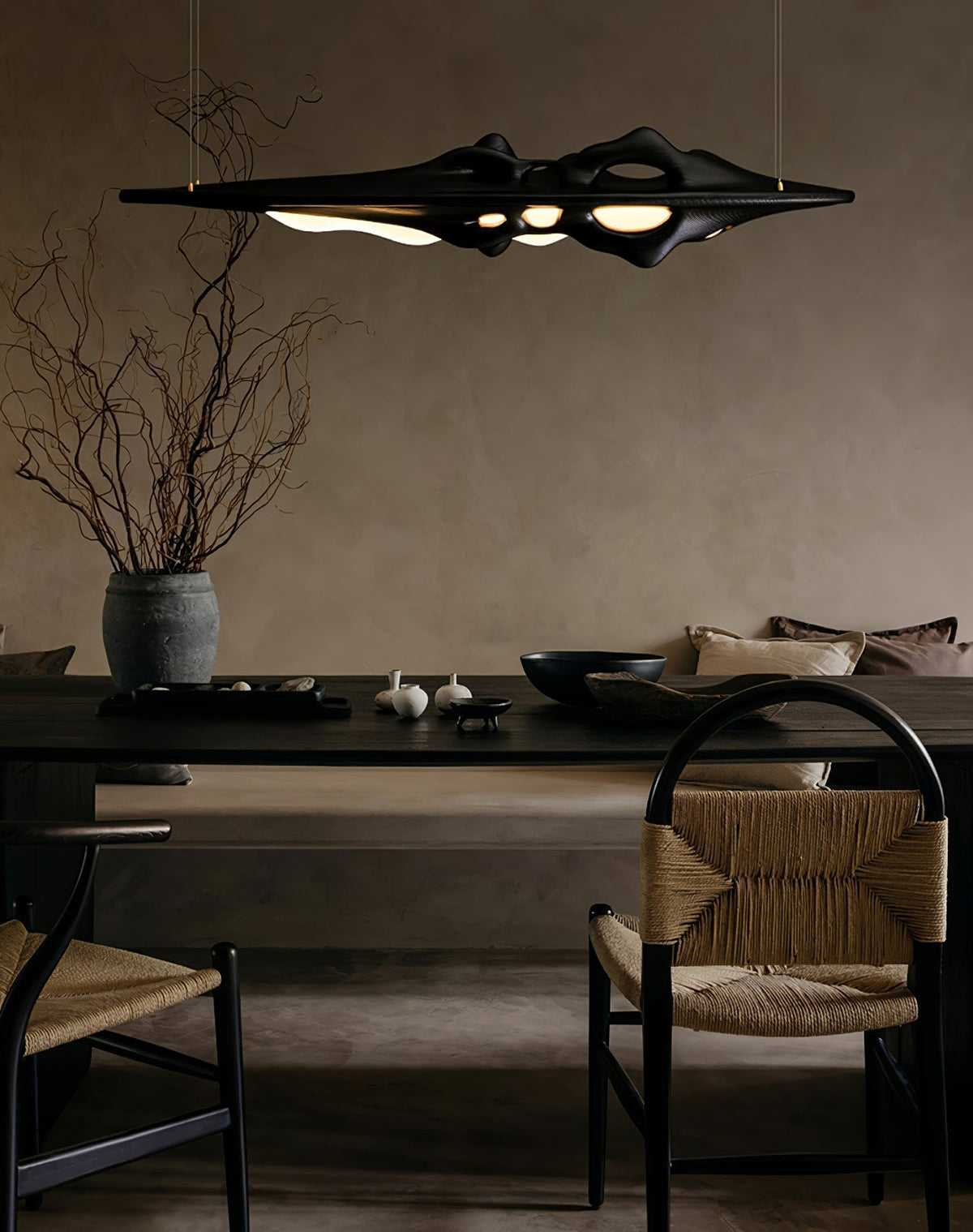 Ulsorira Topografische Houten hanglamp