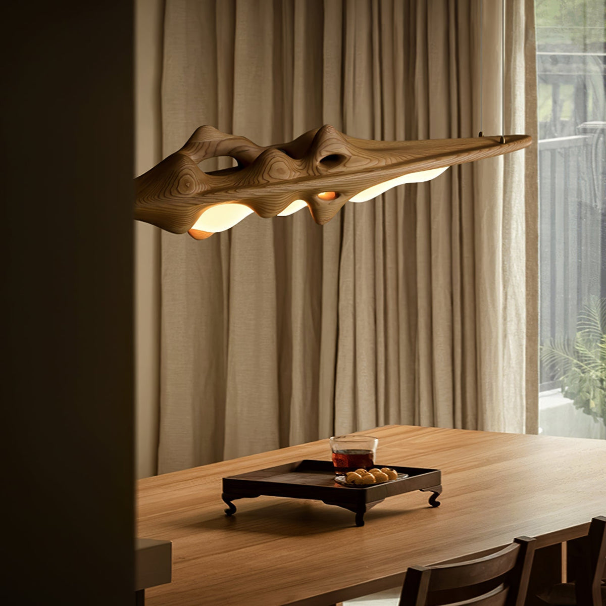 Ulsorira Topografische Houten hanglamp