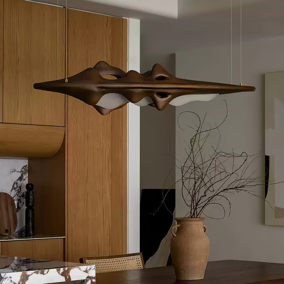 Ulsorira Topografische Houten hanglamp