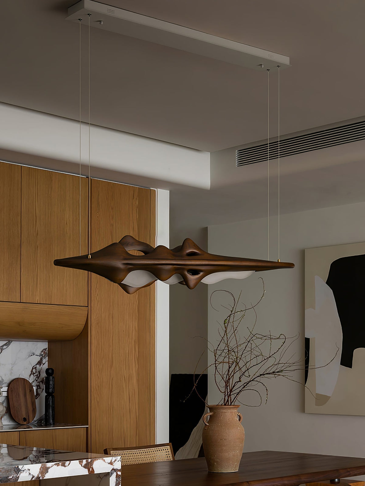 Ulsorira Topografische Houten hanglamp