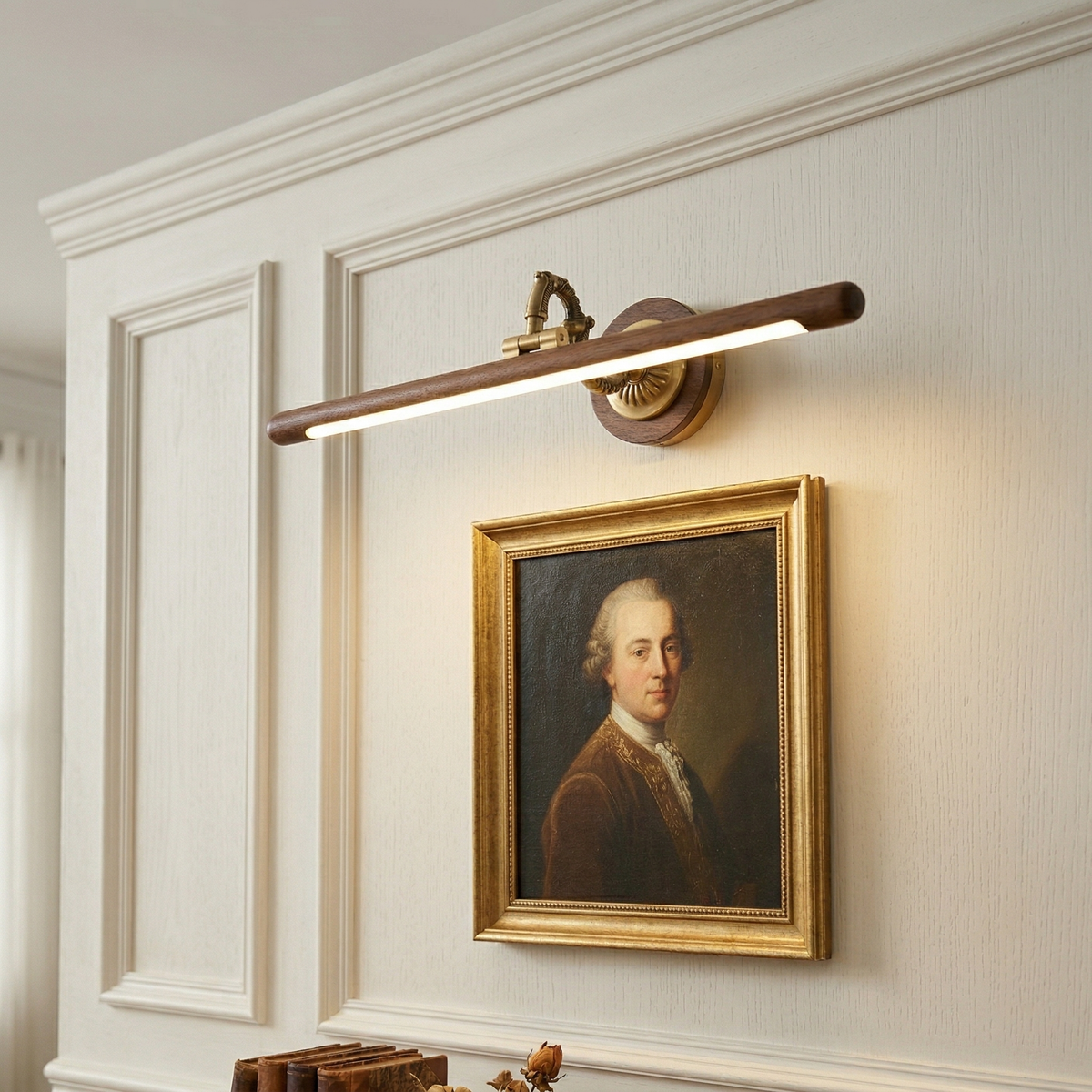 Soreline wandlamp met walnoothout