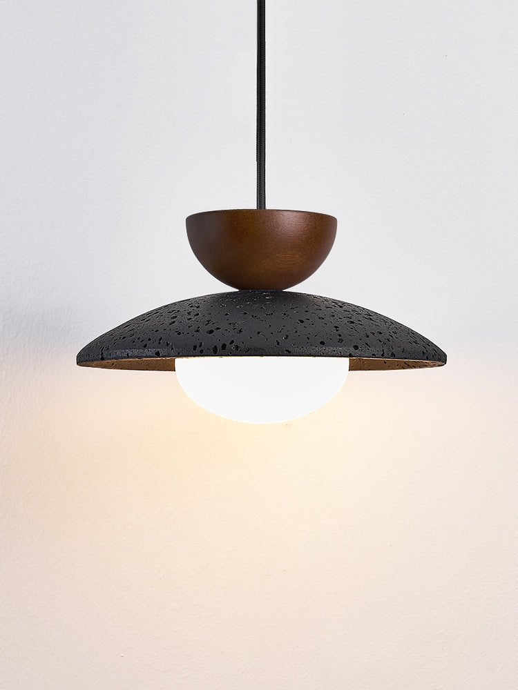 Ignis hanglamp met zwarte travertin koepel