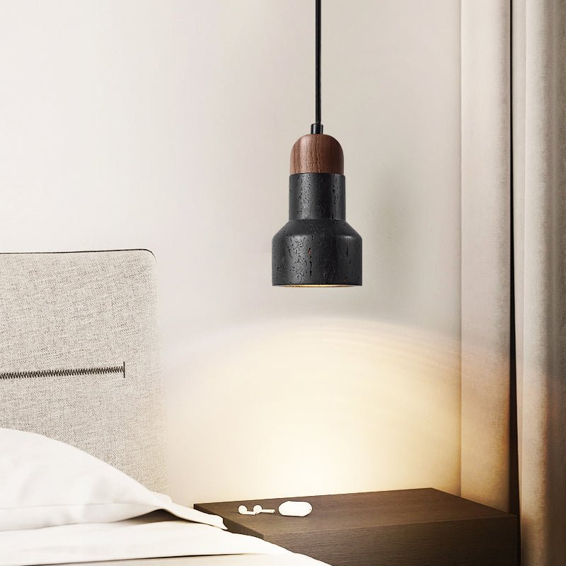 Foundry modern Zwart Travertin Hanglamp