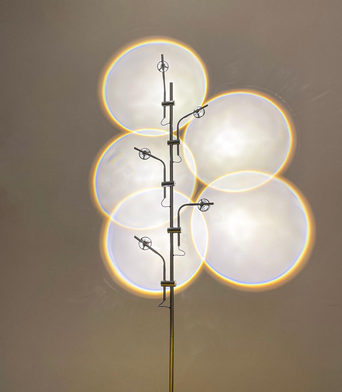 Receiv staal vloerlamp