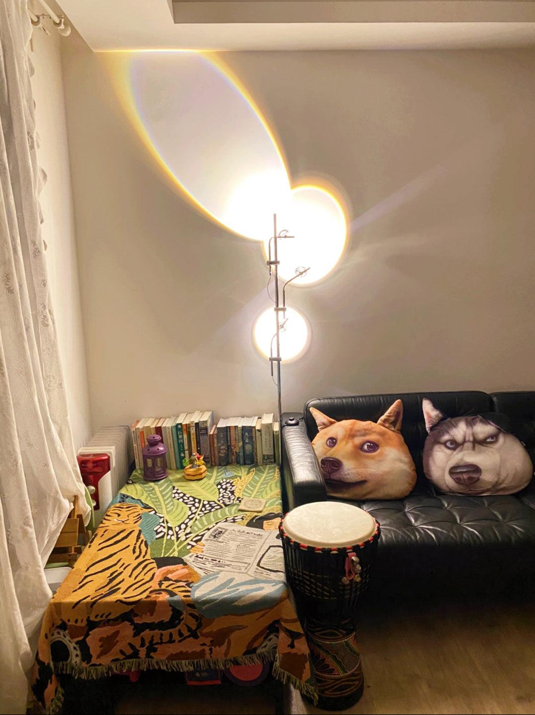 Receiv staal vloerlamp