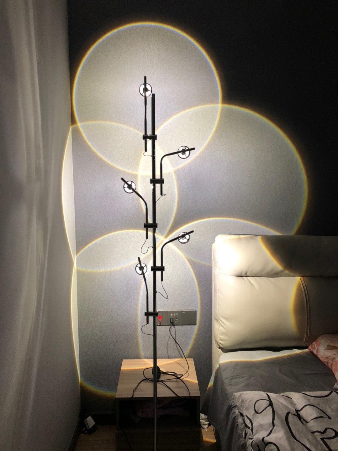 Receiv staal vloerlamp