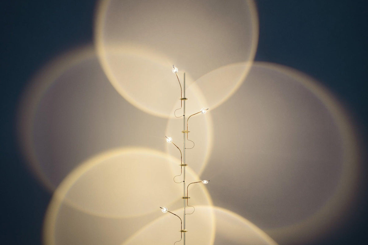 Receiv staal vloerlamp