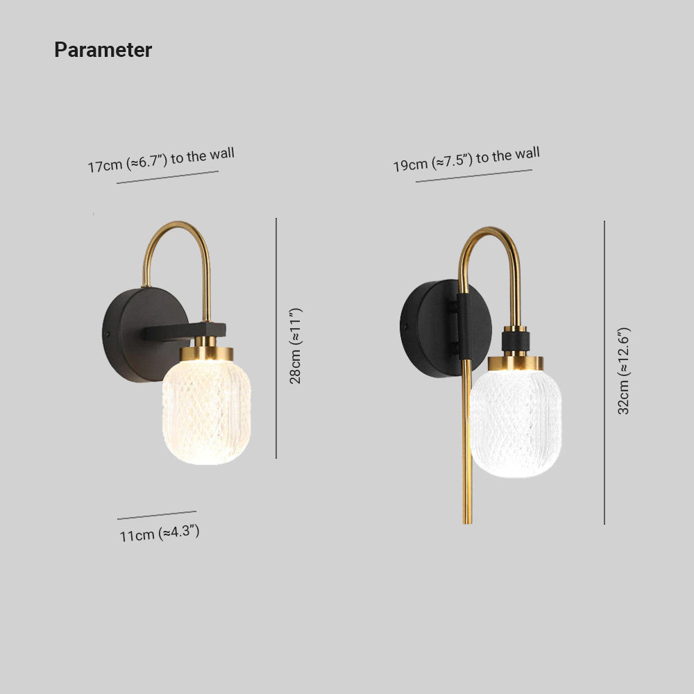 Blair Vintage Kleine LED Wandlampen Wit Metaal Slaapkamer Woonkamer