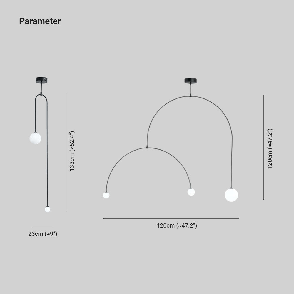 Avi Design Ronde Hanglampen Wit Zwart Metaal Eetkamer Slaapkamer
