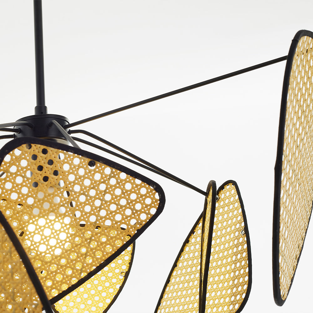 Ozawa Retro LED Hanglampen Metaal Rattan Eetkamer Woonkamer