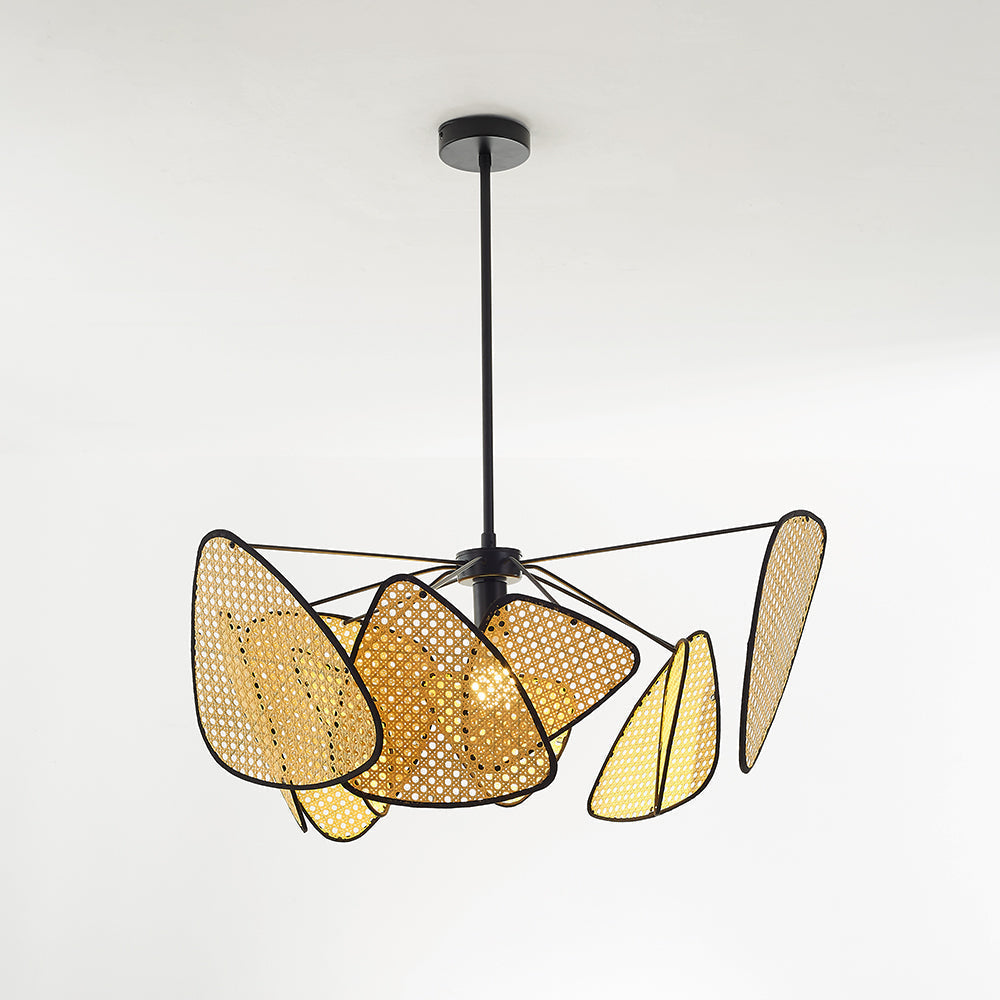 Ozawa Retro LED Hanglampen Metaal Rattan Eetkamer Woonkamer