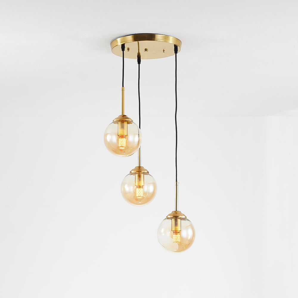 Valentina Ronde Designer LED Hanglamp Metaal Glas Eetkamer Woonkamer