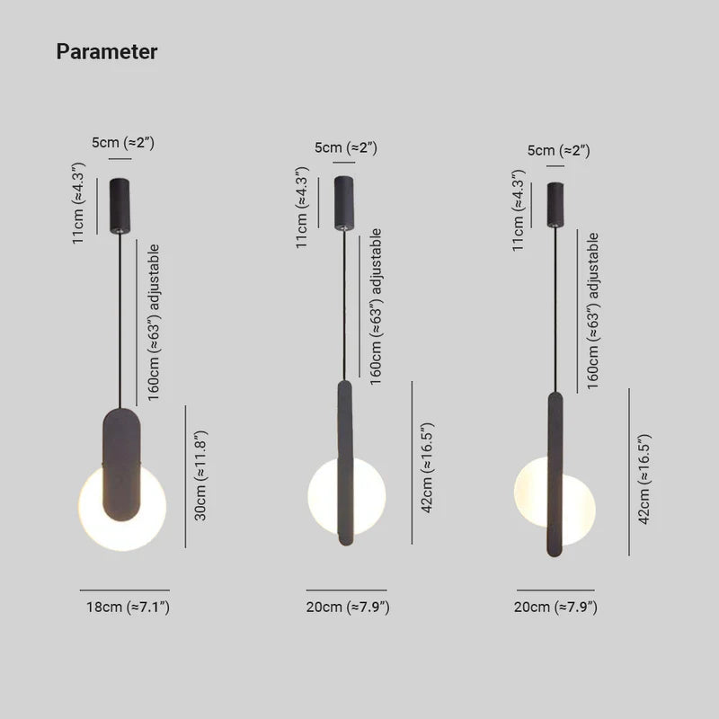 Nyla Moderne Rond LED Hanglampen Metaal/Acryl Zwart/Wit Woonkamer/Slaapkamer
