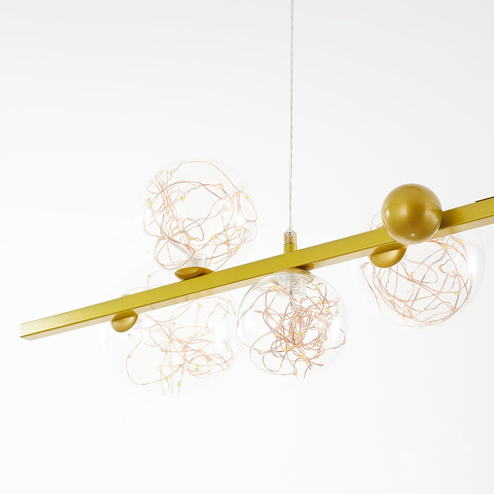 Valentina Modern Cirkel Round Metaal Glas Hanglampens Woonkamer Slaapkamer