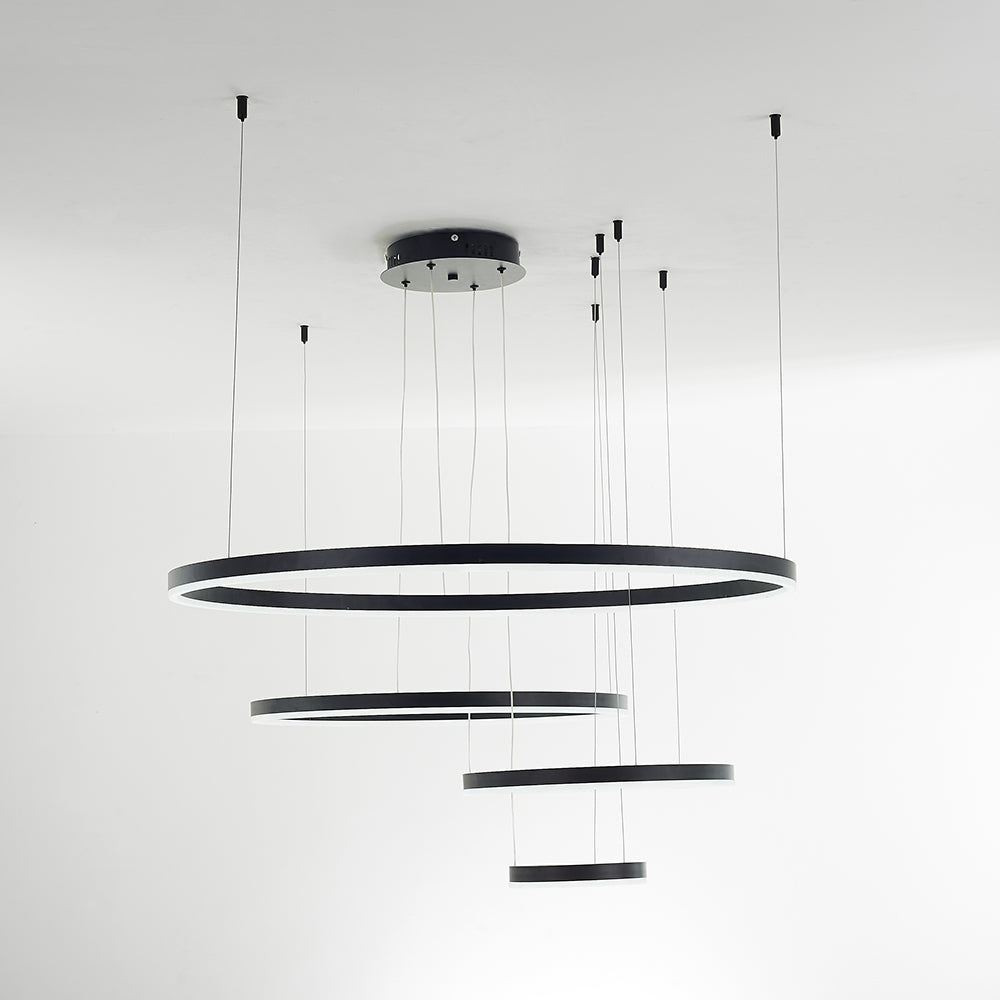 Arisha Moderne Grote Hanglampen Wit Metaal Slaapkamer Woonkamer Tir-Cirkel