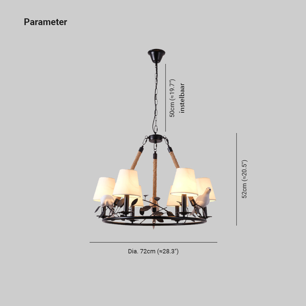 Epoch Vintage LED Kroonluchters Zwart Metaal Woonkamer/Badkamer
