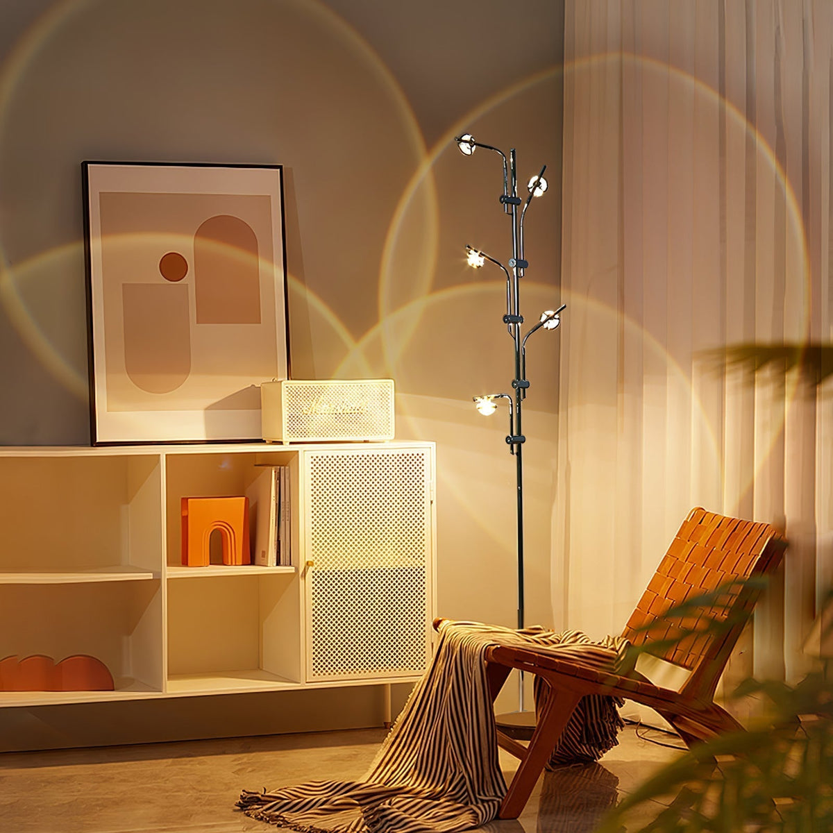 Receiv staal vloerlamp