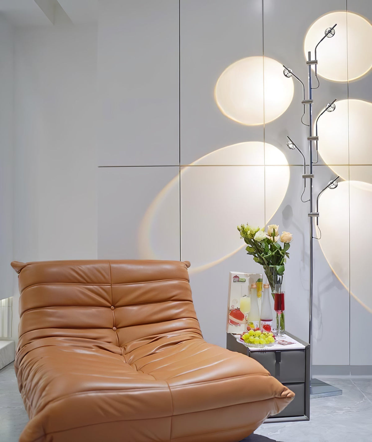 Receiv staal vloerlamp