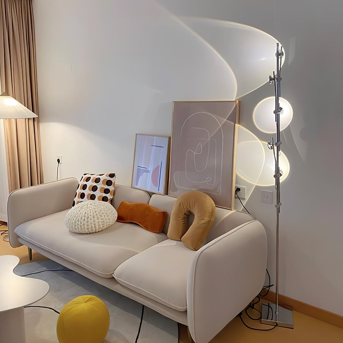 Receiv staal vloerlamp