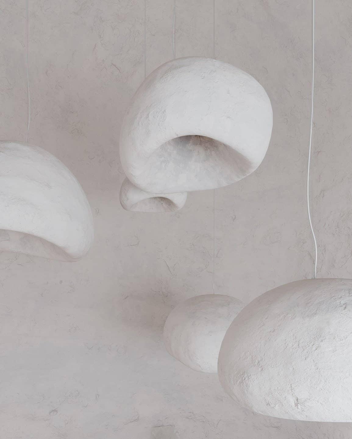 Kroonluchter Wabi-Sabi kiezelvormige Cluster Organische Vorm Minimalistische Kunst
