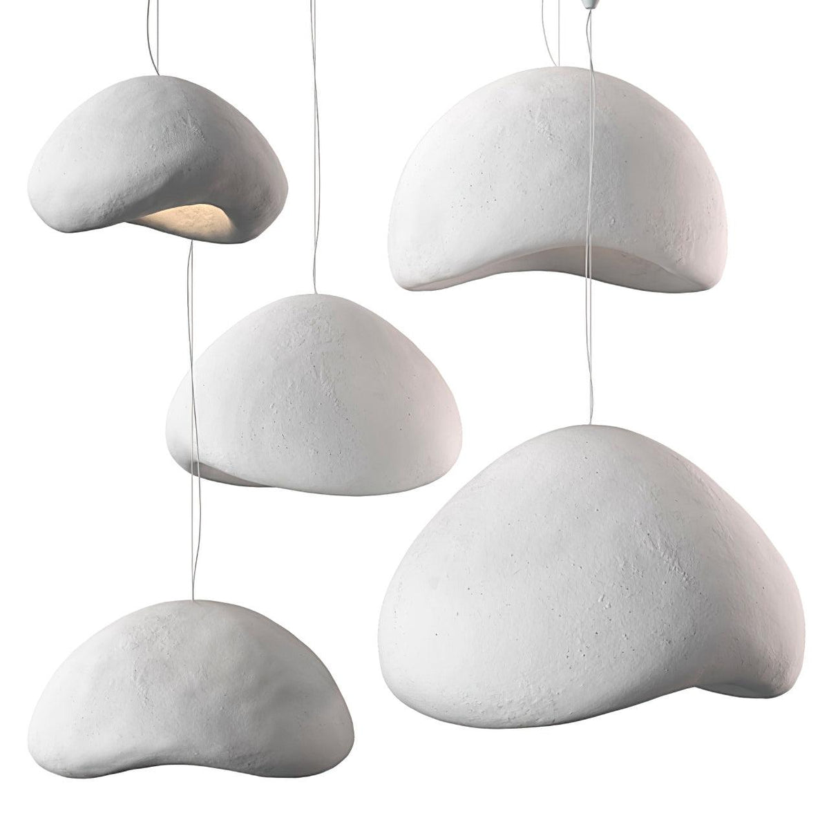 Kroonluchter Wabi-Sabi kiezelvormige Cluster Organische Vorm Minimalistische Kunst